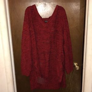 Red and black sweater